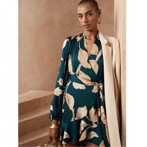 NWT Banana Republic Ruffle Wrap Mini Dress M Petite